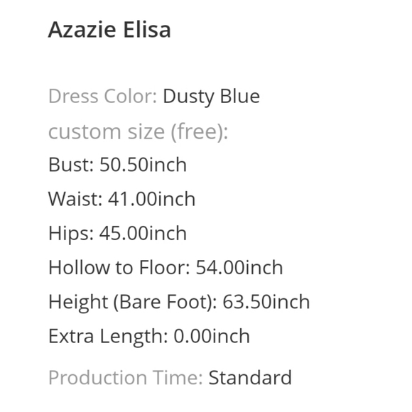 Dusty Blue Azazie Bridesmaid Dress - Picture 2 of 3